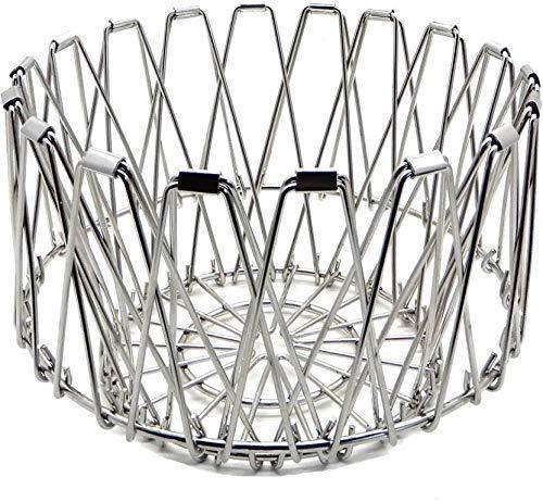 Wire bowl fruit basket with foldable design Wire bowl fruit basket with foldable design